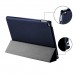 iPad Pro 12.9 inch - Dark Blue PU Leather Flip Cover Stand Cover Case Support Sleep Wake Function